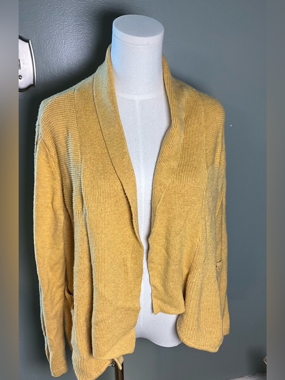 Christopher & Banks Mustard Open-Front Women's Cardigan